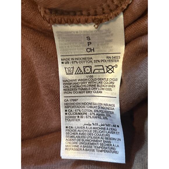 NWT Old Navy Women's Brown Quilted Crew Neck Oversized Sweatshirt Size Small - Picture 5 of 6